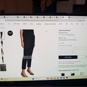 Veronica Beard Black Dress Pants perfect condition size 8 - work, formal, chic